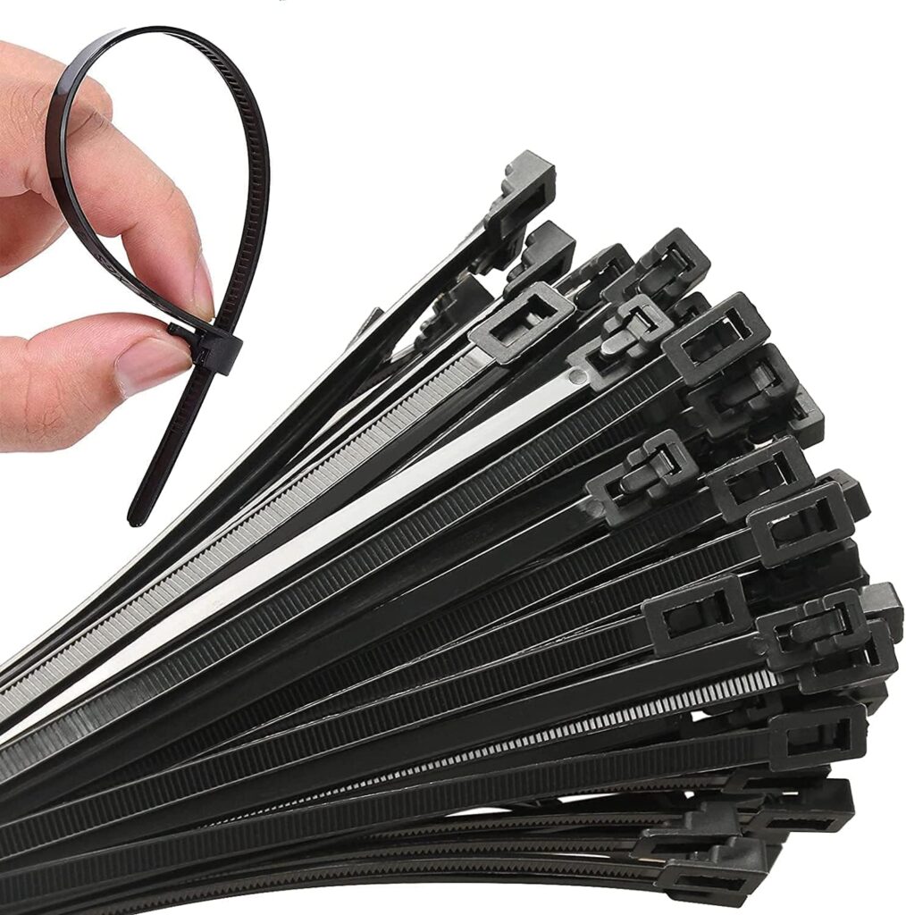 200-Piece 8 Inch Reusable Cable Tie Pack